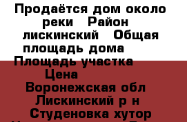 Продаётся дом около реки › Район ­ лискинский › Общая площадь дома ­ 67 › Площадь участка ­ 16 › Цена ­ 700 000 - Воронежская обл., Лискинский р-н, Студеновка хутор Недвижимость » Дома, коттеджи, дачи продажа   
